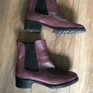 Barbara Barbieri Leather Chelsea Boot - Plum, Size 8